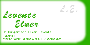 levente elmer business card